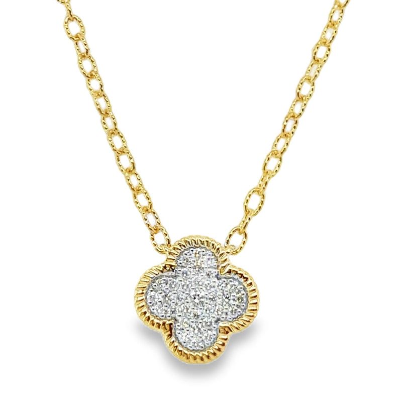 14K YELLOW GOLD DIAMOND NECKLACE  #165-00281