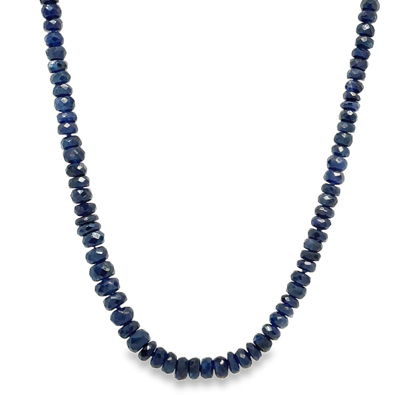 BLUE SAPPHIRE BEADED NECKLACE