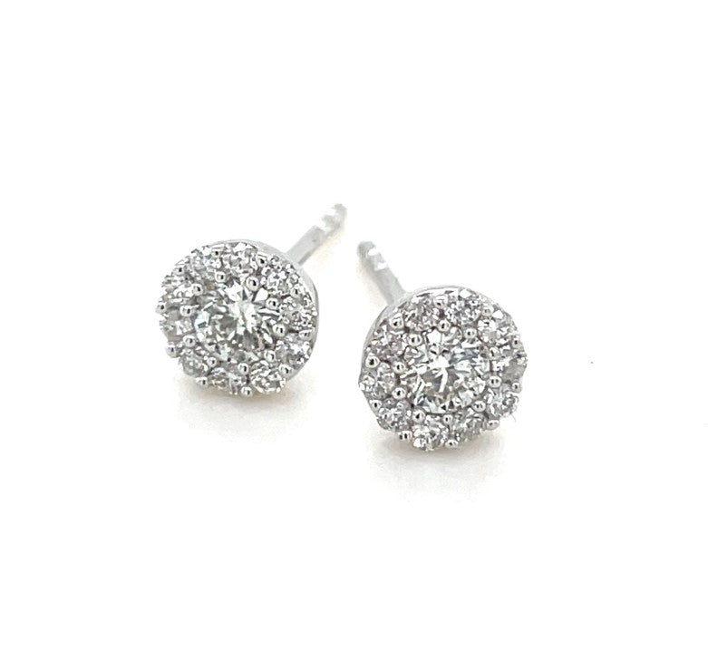 14K WHITE GOLD DIAMOND EARRINGS