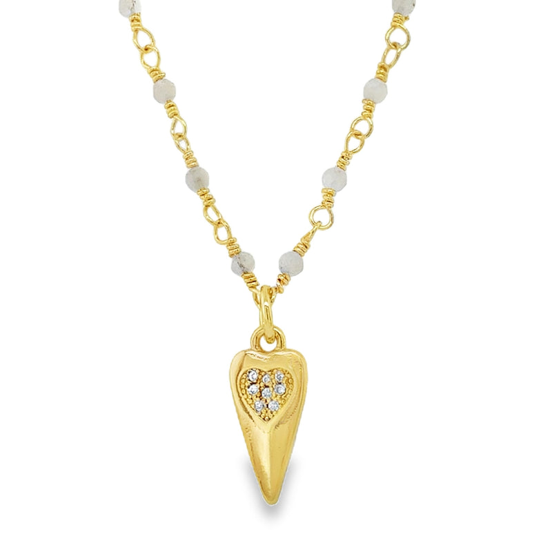 GOLD PLATED CRYSTAL NECKLACE  #805-00719