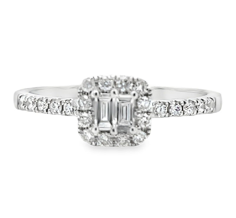 14K WHITE GOLD DIAMOND RING  #100-00026