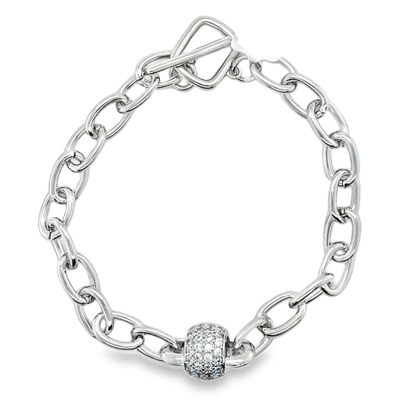 RHODIUM PLATED BRACELET  #807-00786