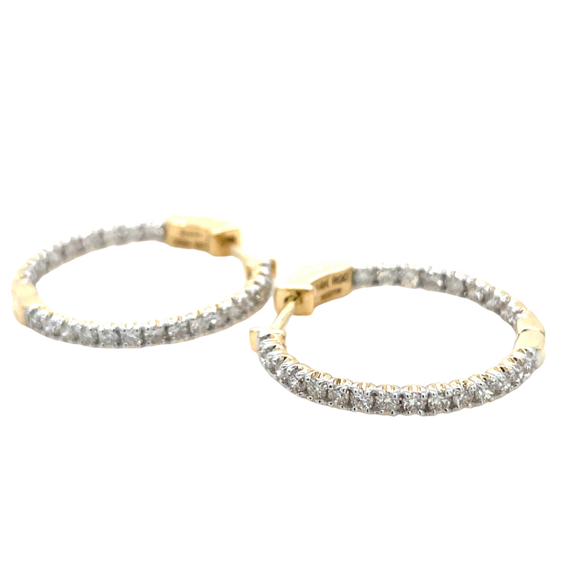 14K YELLOW GOLD DIAMOND EARRINGS