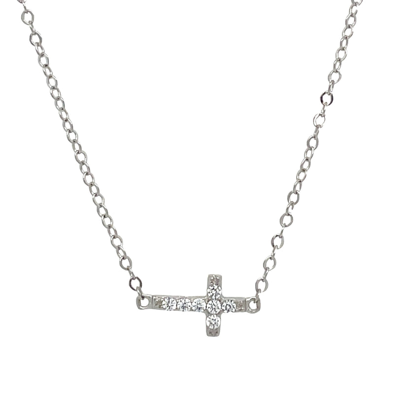 STERLING SILVER CROSS NECKLACE