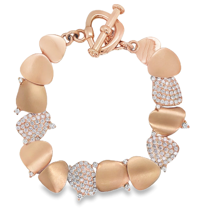 18K ROSE GOLD DIAMOND BRACELET  #170-00022