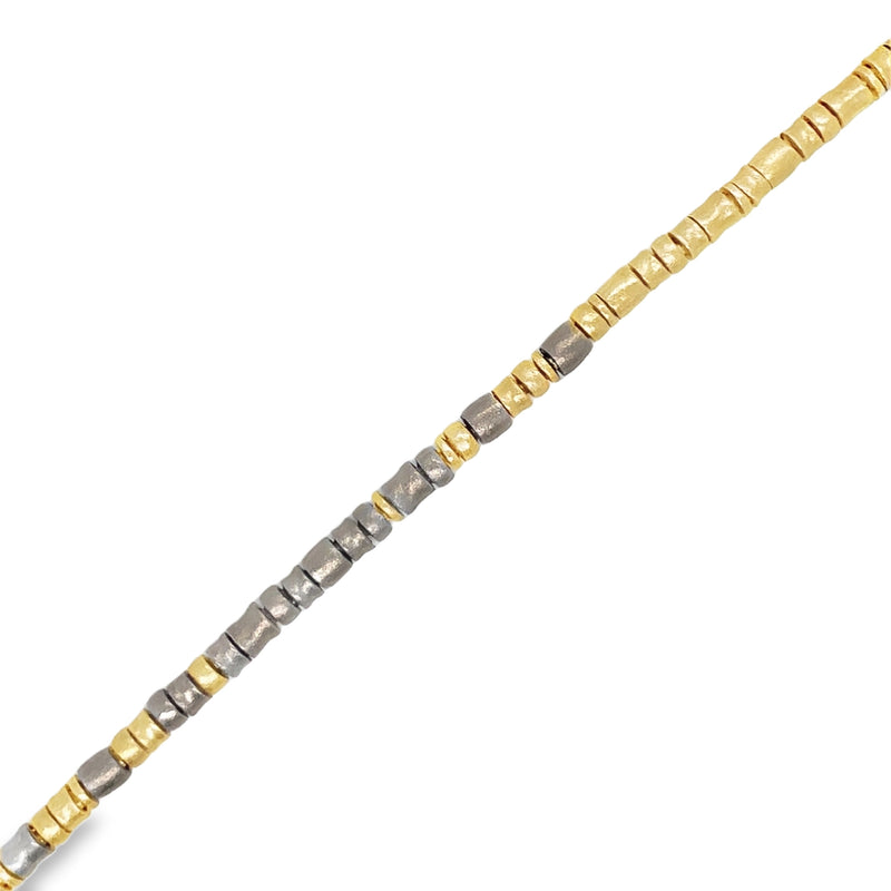 18K YELLOW GOLD AND PALLADIUM BRACELET