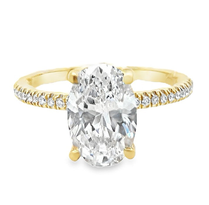 14K YELLOW GOLD DIAMOND SEMI MOUNT  #100-00094