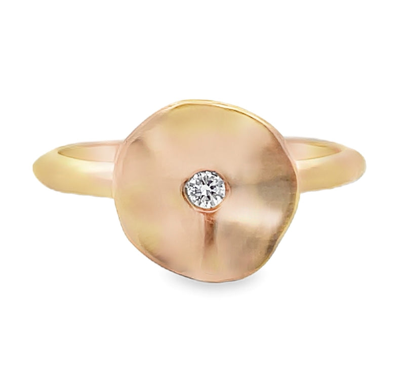 14K ROSE GOLD DIAMOND RING  #130-00060