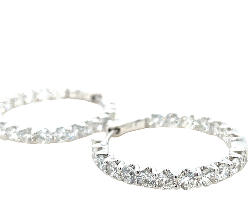 14K WHITE GOLD DIAMOND EARRINGS