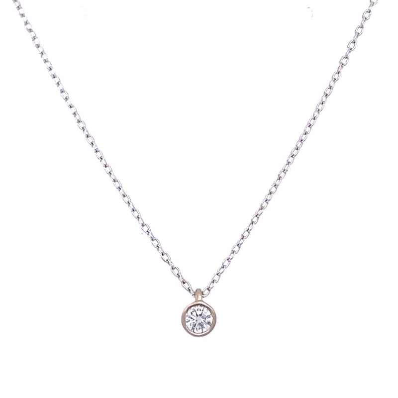 18K WHITE GOLD DIAMOND NECKLACE