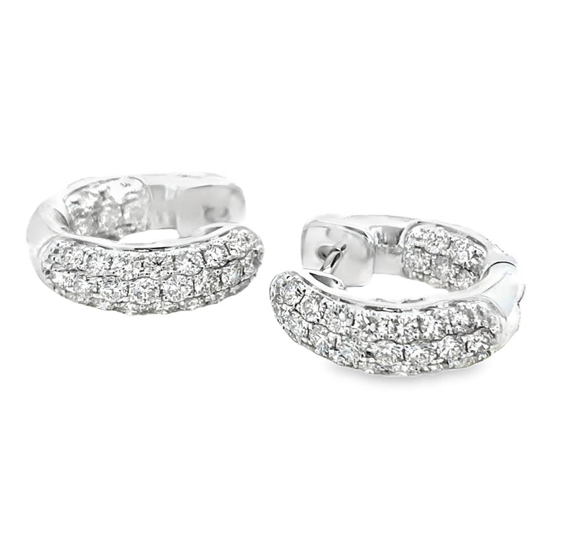 14K WHITE GOLD DIAMOND EARRINGS  #150-00404