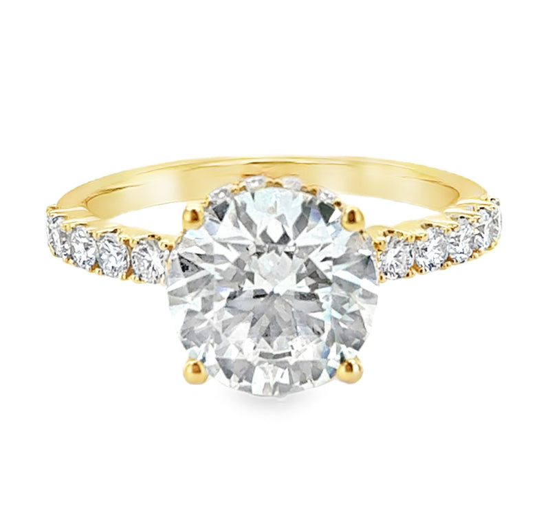 14K YELLOW GOLD DIAMOND RING  #100-00124