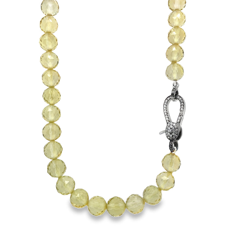STERLING SILVER LEMON CITRINE NECKLACE  #801-00028