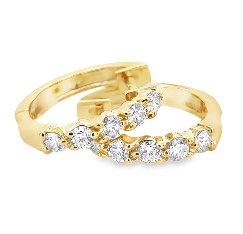 14K WHITE GOLD DIAMOND EARRINGS  #150-00501