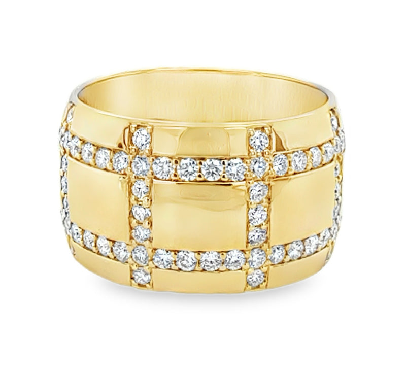 14K YELLOW GOLD DIAMOND RING  #130-00286