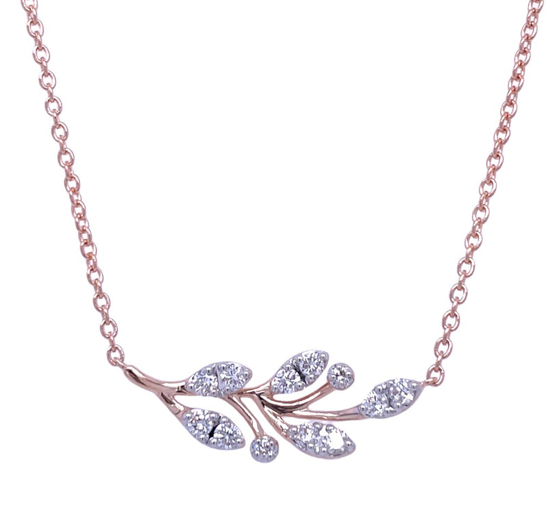 14K ROSE GOLD DIAMOND NECKLACE