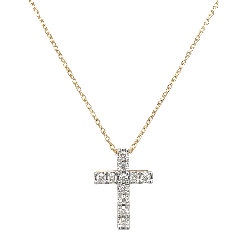 14K YELLOW GOLD DIAMOND NECKLACE