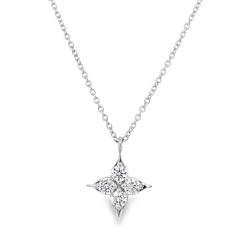 14K WHITE GOLD DIAMOND NECKLACE  #160-00299