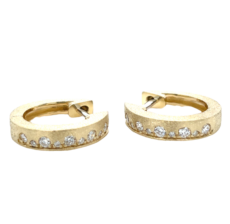 14K YELLOW GOLD DIAMOND EARRINGS