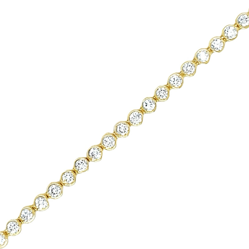 14K YELLOW GOLD DIAMOND BRACELET  #170-00137