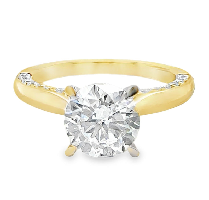 14K YELLOW GOLD DIAMOND RING  #100-00122