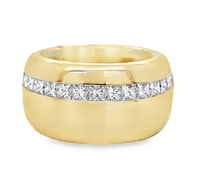 18K YELLOW GOLD DIAMOND RING  STYLE # 130-00196