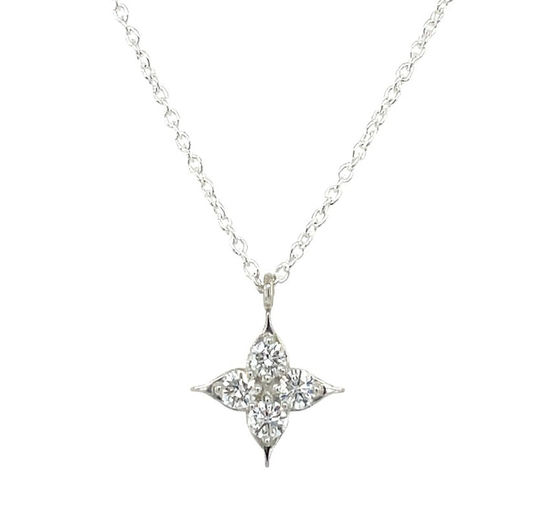 STERLING SILVER DIAMOND NECKLACE