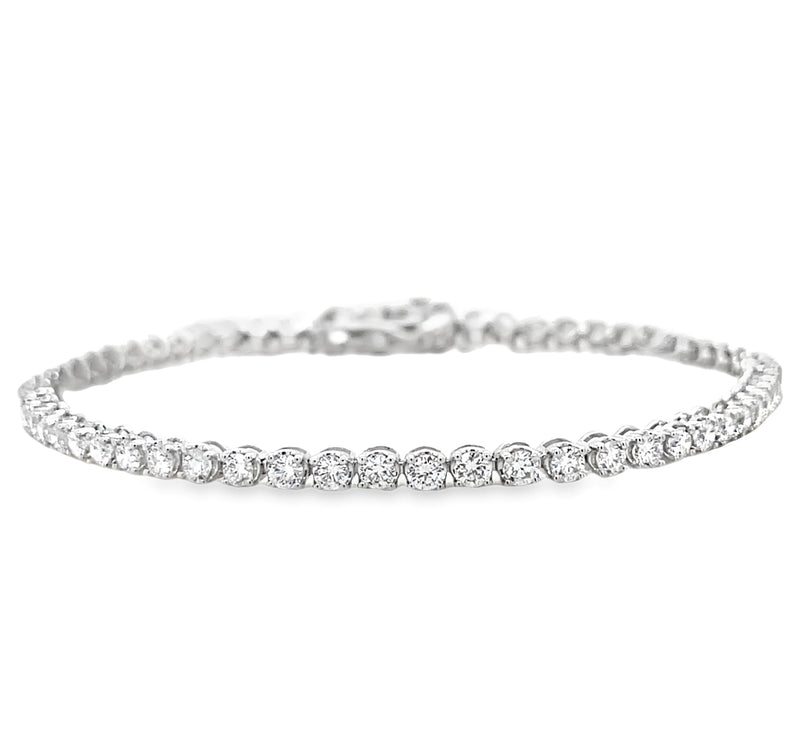 14K WHITE GOLD DIAMOND BRACELET #170-00153