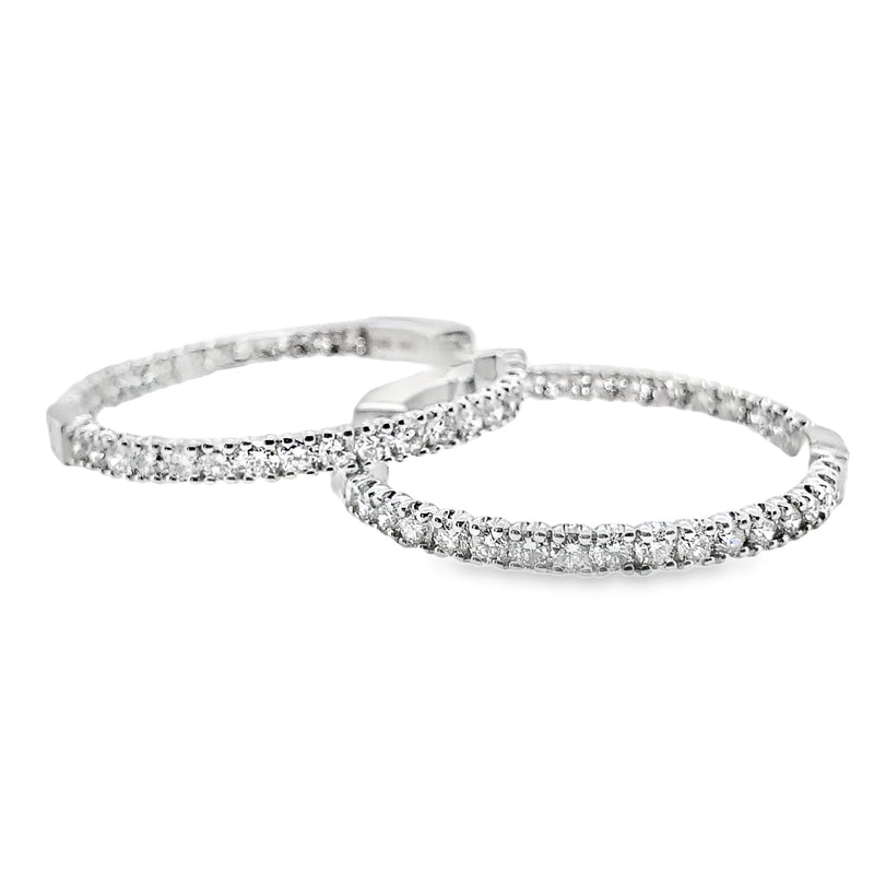 14K WHITE GOLD DIAMOND EARRINGS  #150-00254