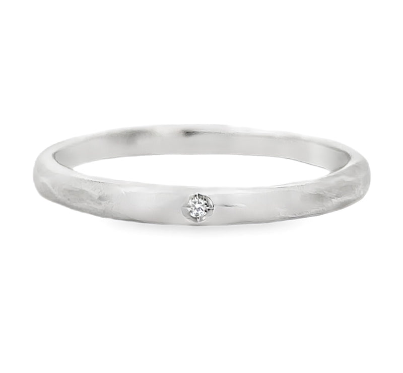 STERLING SILVER DIAMOND BAND  #130-00092
