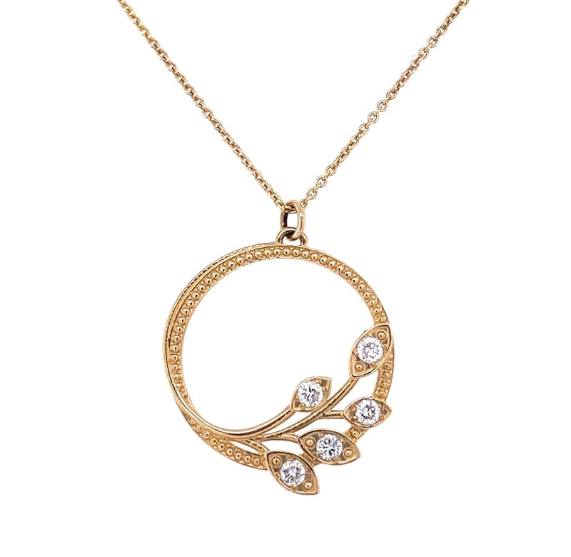 14K YELLOW GOLD DIAMOND NECKLACE