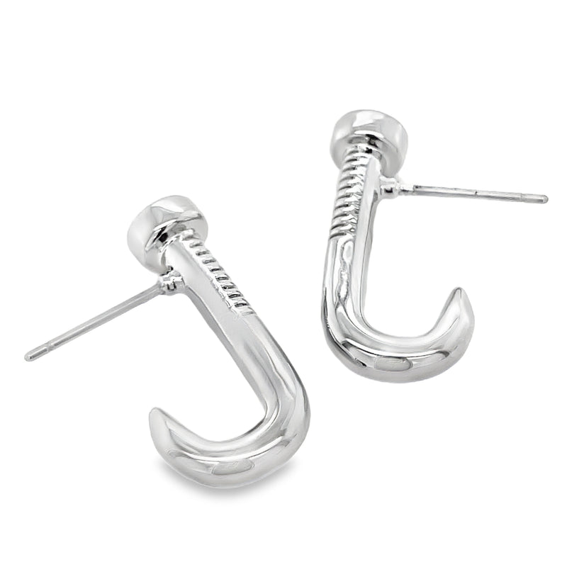 RHODIUM PLATED EARRINGS  #806-00412