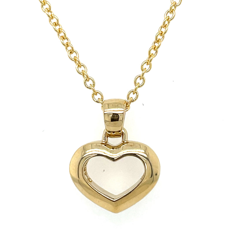 14K YELLOW GOLD HEART NECKLACE  #435-00024