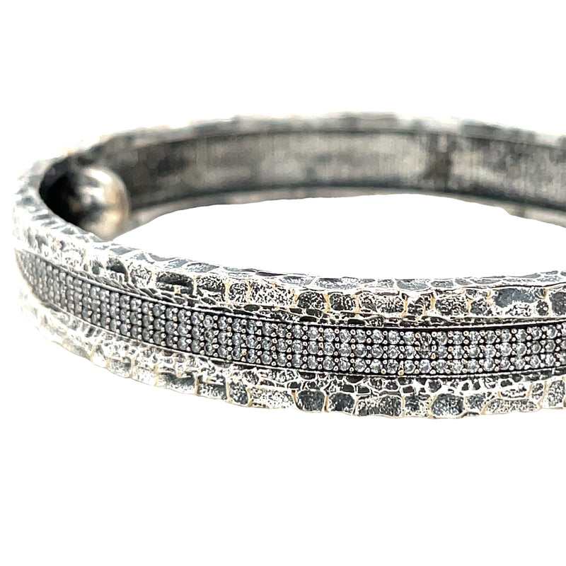SILVER PLATED MIXED METAL BRACELET
