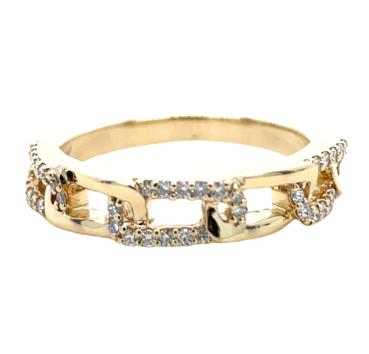 14K YELLOW GOLD DIAMOND RING