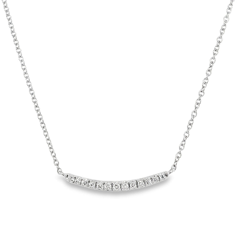 14K WHITE GOLD DIAMOND NECKLACE  #165-00104