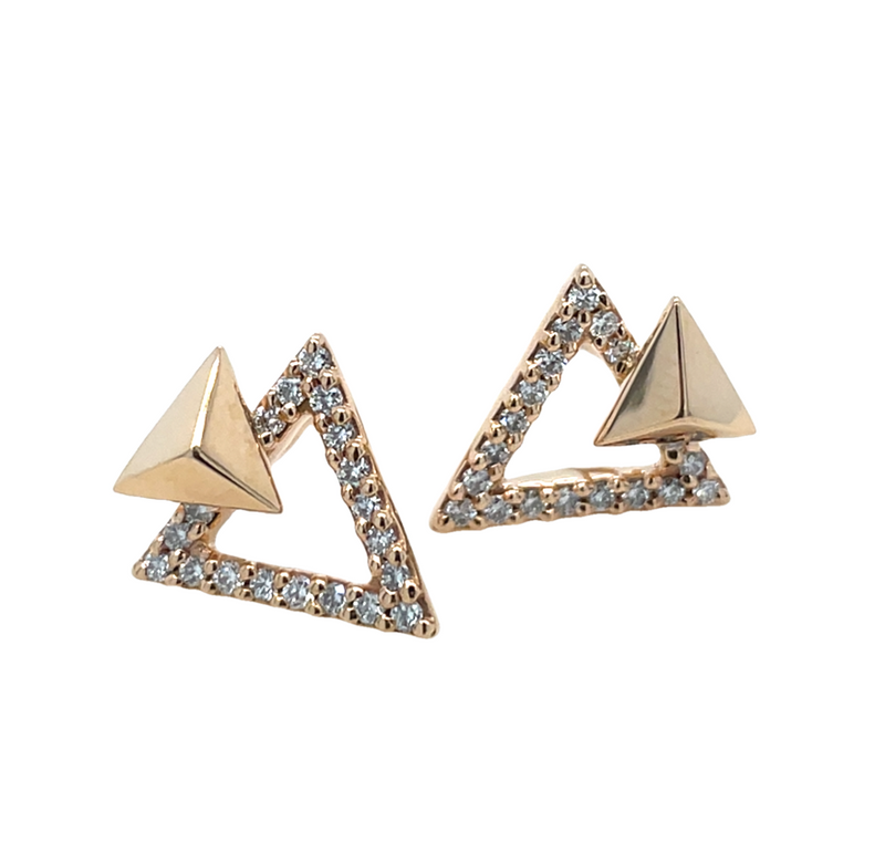 14K ROSE GOLD DIAMOND EARRINGS