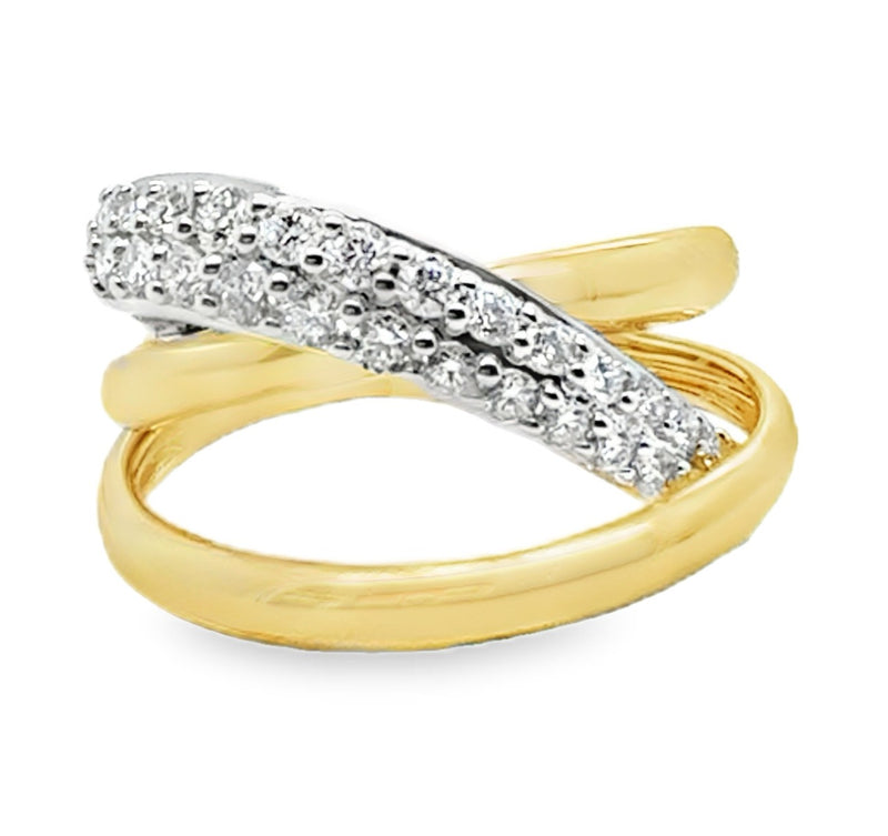 14K YELLOW GOLD DIAMOND RING  #130-00290