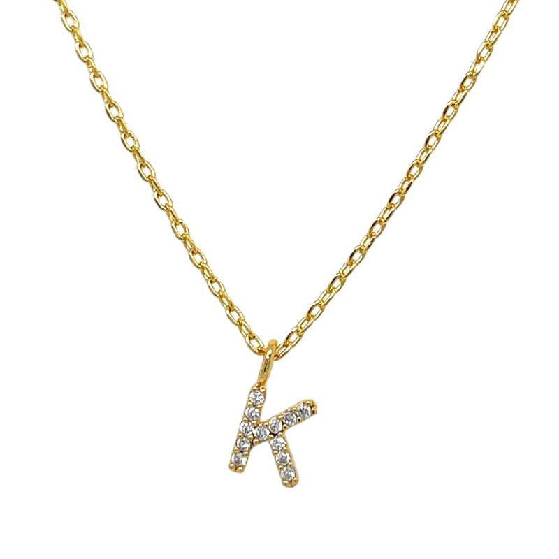 GOLD PLATED INITIAL NECKLACE