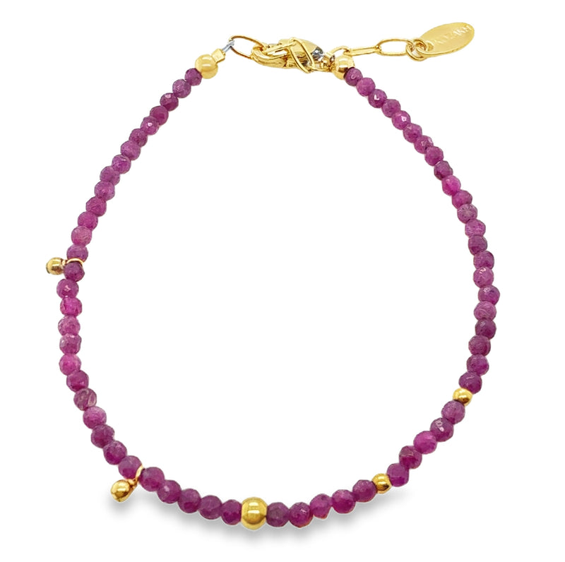 RUBY BEADED BRACELET  #807-00837