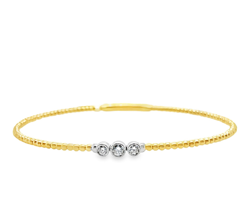 14K YELLOW GOLD DIAMOND BRACELET  #170-00187