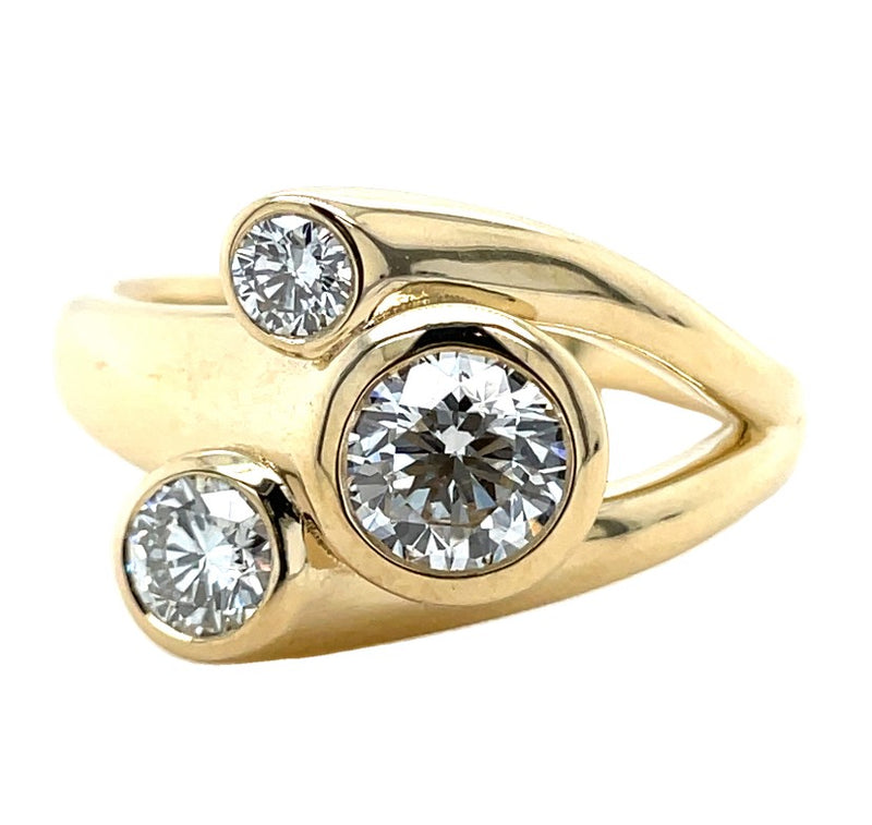 14K YELLOW GOLD DIAMOND RING