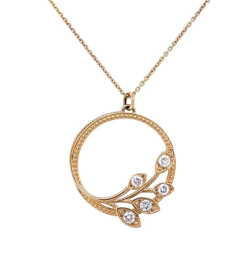 14K YELLOW GOLD DIAMOND NECKLACE