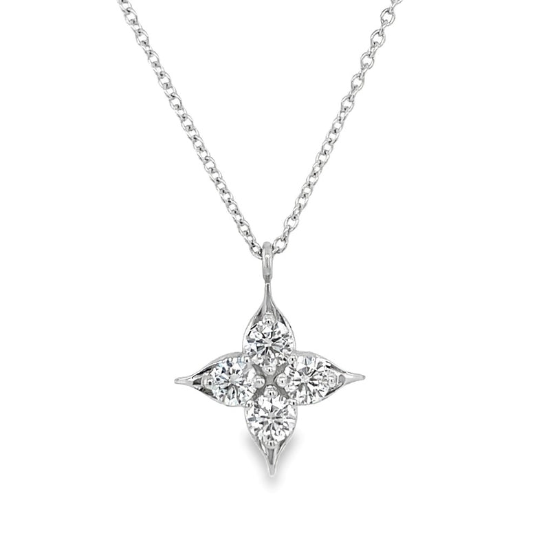 14K WHITE GOLD DIAMOND NECKLACE  #160-00298