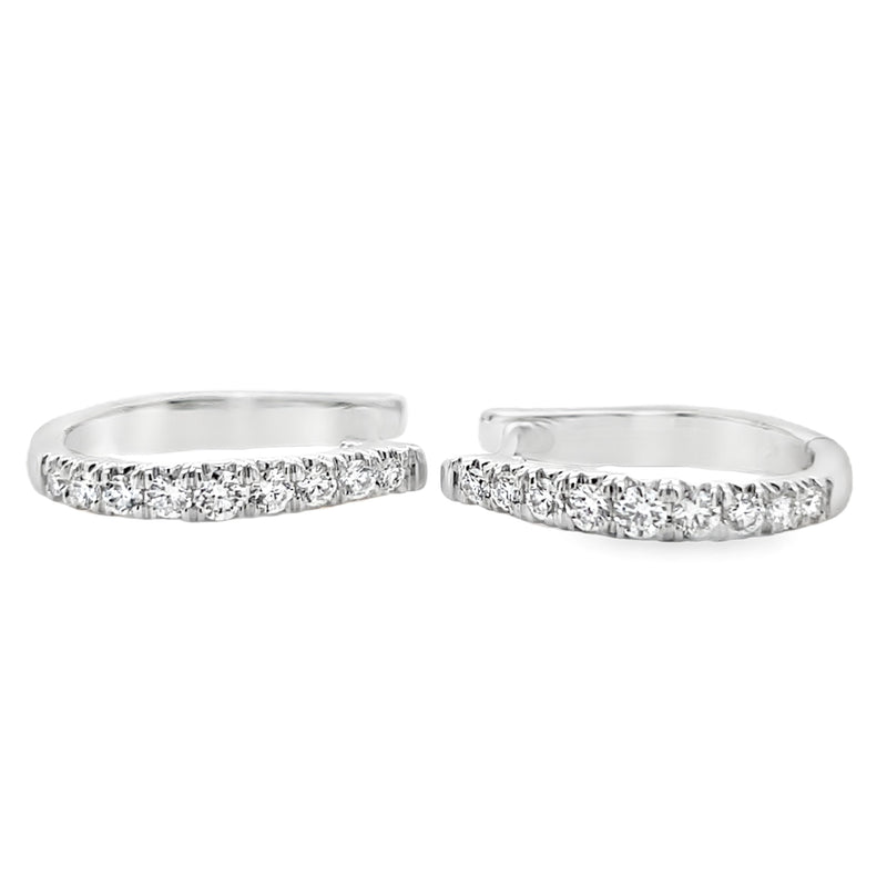 14K WHITE GOLD DIAMOND EARRINGS   #150-00504