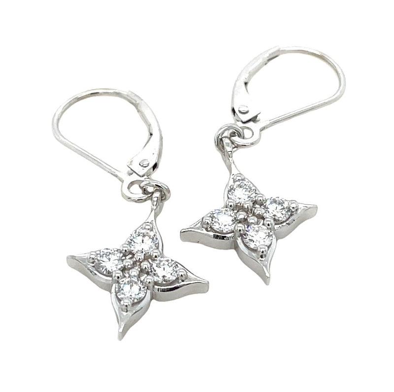 14K WHITE GOLD DIAMOND EARRINGS