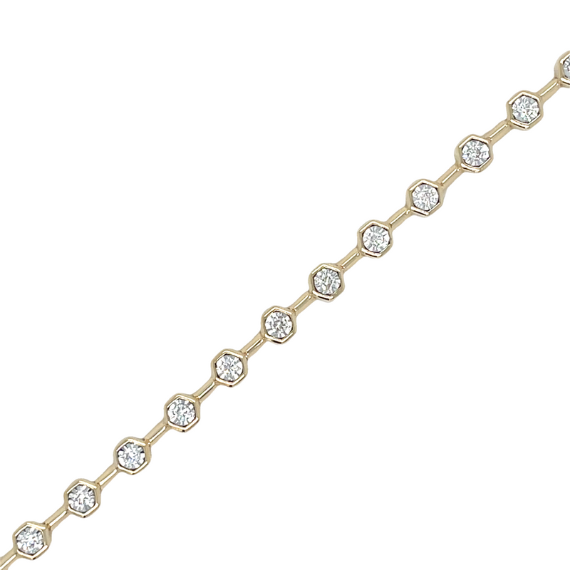 14K YELLOW GOLD DIAMOND BRACELET