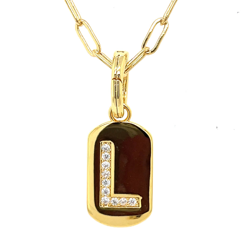 GOLD PLATED INITIAL NECKLACE