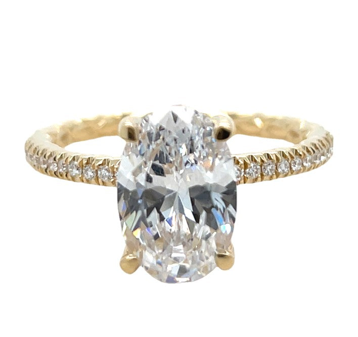 14K YELLOW GOLD DIAMOND SEMI MOUNT