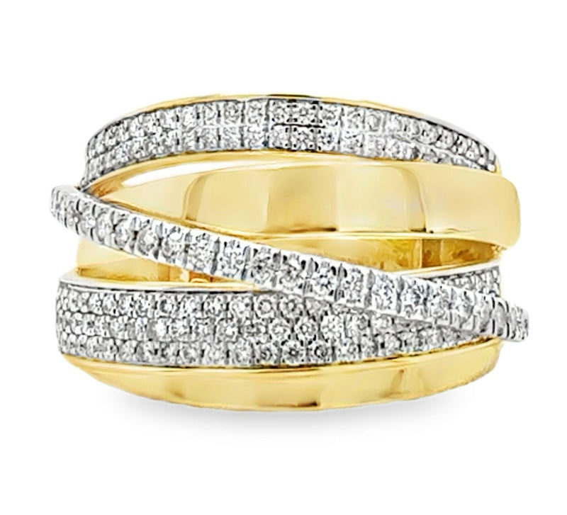 14K YELLOW GOLD DIAMOND RING  #130-00293